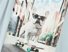 Name It t-shirt celestial blå med skater print